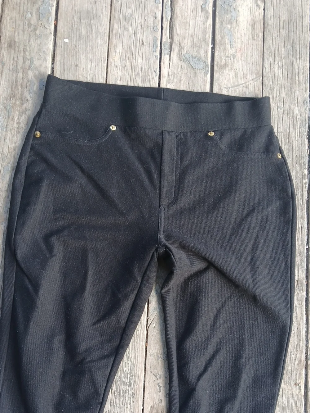 Michael Kors Black Ponte Stretch Pull-On Pants Leggings Size Medium